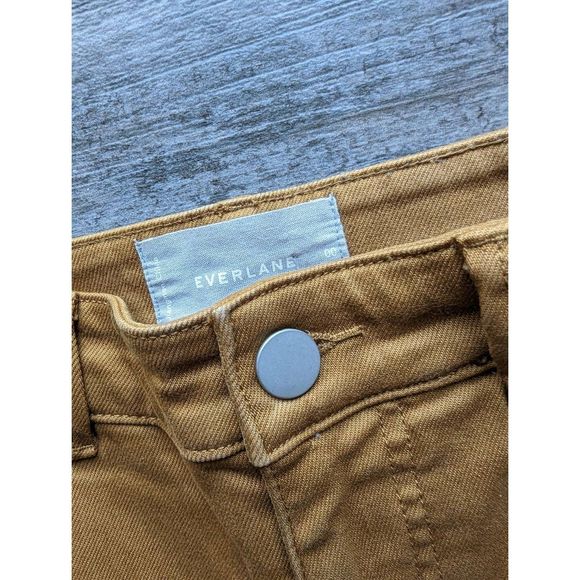 EVERLANE Cropped Straight Regular Jeans Golden Yellow - Picture 4 of 5